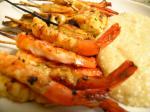 British Barbecued Bourbon Shrimp With Cheddar Cheese Grits Breakfast
