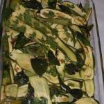 American Tepid Salad of Zucchinis Appetizer