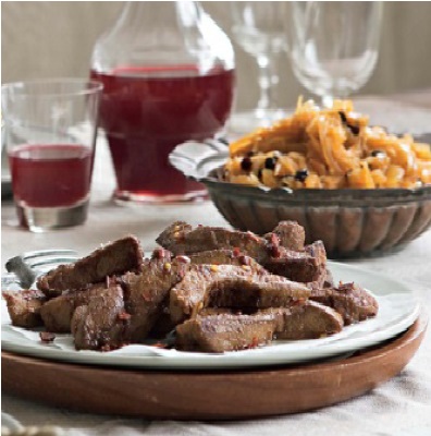 Albanian Liver With Onion And Paprika Sauce Appetizer