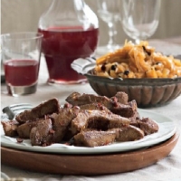 Albanian Liver With Onion And Paprika Sauce Appetizer