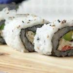 Japanese Maki Reversed california Roll Dinner