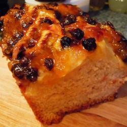 American Pudding of Apples and Blueberries Dessert