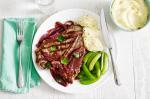 American Tbone Steaks With Buttermilk Mash And Red Onion Gravy Recipe Appetizer