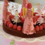 American Princess Cake or Birthday Cake with Fairies for Children Dessert