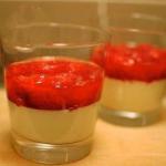 Arabic Panna Cotta with Cardamom and Its Compote of Strawberries Dessert