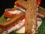 American Bacon Horseradish and Tomato Sandwiches Appetizer