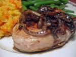 American Pan Fried Pork With Balsamic Onions Dinner