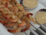 American Prawn and Scallop Kebabs with Wasabi Dipping Sauce Dinner