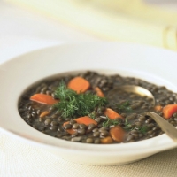 French Lentil Carrot and Lemon Soup with Fresh Dill Soup