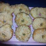 American Bagels Sprinkled with Sesame Seeds Breakfast