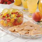 German Tangy Fruit Salsa with Cinnamon Chips Dessert