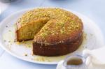 American Pistachio and Semolina Syrup Cake Recipe Dessert
