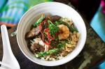Prawn Asparagus and Shiitake Fried Rice Recipe recipe