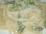 American Fettuccine With Asparagus in Lemon Cream Sauce Dinner