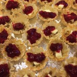 British Tarteletes Walnuts Brie Cheese and Jelly Dinner