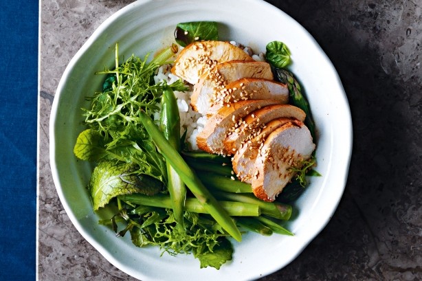 British Teapoached Chicken With Asparagus Salad Recipe Dinner