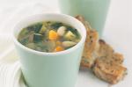 American Herbed Vegetable And White Bean Soup With Garlic Toasts Recipe Appetizer