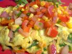 American Texmex Spinach Omelet With Cornpepper Relish Appetizer