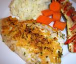 American Baked Fish With Sour Cream Topping Dinner
