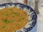 American Split Pea Soup With Fresh Peas and Potatoes Appetizer