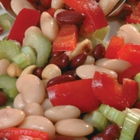 Serbian Colourful Bean Salad Appetizer