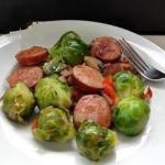 Polish Kiel Basa with Brussels Sprouts Appetizer