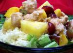 American Couscous and Chicken Fruit Salad Dinner