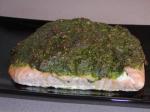 American Salmon Crusted Pistachio Pesto Appetizer