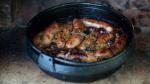 French Baked Sausages with Olives and Onions Appetizer