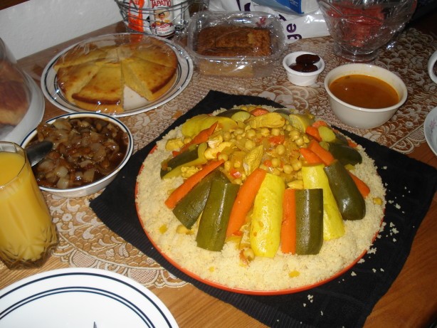 Moroccan Moroccan Ramadan Couscous With Meat and Veggies Dinner
