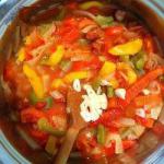 Hungarian Letcho Hungarian Stew with Peppers and the Sausages Appetizer