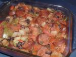 Hungarian Black Bean Smoked Spicy Sausage Casserole Dinner