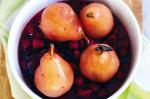 British Slowcooker Poached Raspberry Pears Recipe Dessert