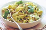 American Parpadelle With Walnut Sauce From Naples region Of Campania Recipe Appetizer