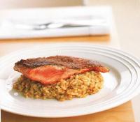 American Blackened Trout with Brown Butter Risotto Dinner