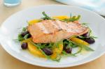 American Honey Mustard Ocean Trout With Rocket And Orange Salad Recipe BBQ Grill