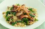 American Spiced Prawns With Pistachio And Parsley Couscous Recipe BBQ Grill