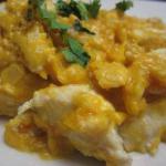 American Pumpkin Sauce Chicken with Cheese Dinner