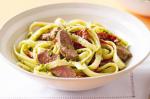 American Fettuccine With Lamb And Chargrilled Capsicum Recipe Dinner