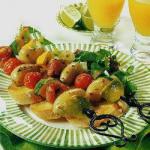 American Skewers with Bacon and Mushrooms Appetizer