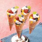 American Summertime Fruit Cones Dessert