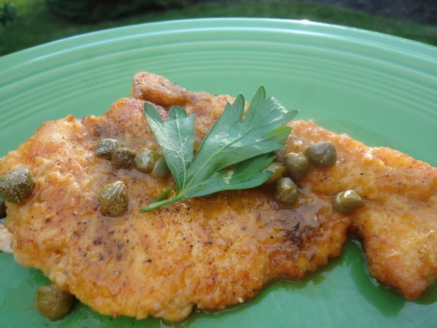 American Spicy Cajun Chicken With Capers and Lemons Dinner