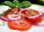 American Ww Tomato Salad With Red Onion and Basil points Appetizer