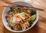 American Cold Rice Noodles With Grilled Chicken and Peanut Sauce Recipe Appetizer