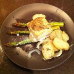 Canadian Wild Salmon with Rosemary Sweet Potatoes and Lemon Asparagus Dessert