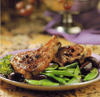 Mediterranean Lamb Chops With Olives Appetizer