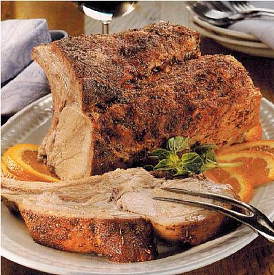 Canadian Roast Pork Loin With Orange Juice And White Wine Appetizer