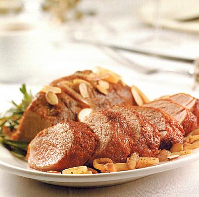 Canadian Roast Pork Tenderloin With Sherry Cream And Almonds Dinner