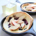 Dutch Blueberry Dutch Baby With Nectarines and Ginger Syrup Dessert