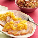 American Slowcooked Ham with Pineapple Sauce Dinner